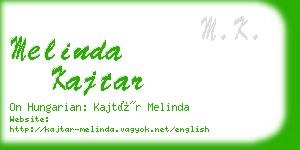 melinda kajtar business card